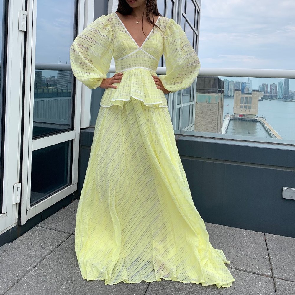 STAUD yellow summer dress